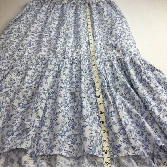 Abercrombie Kids Blue Poplin Tiered Maxi Dress Size 15-16 - Picture 8 of 12